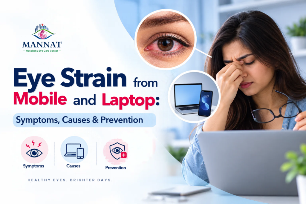 Eye Strain from Mobile and Laptop: Symptoms, Causes & Prevention